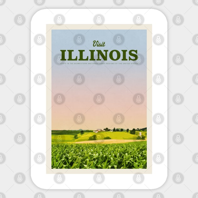 Visit Illinois Sticker by Mercury Club